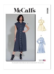8342 McCalls Button Down Sleeves or Not Shirtwaist Dress Lengths Pattern  8-16 or 18-26 New choice